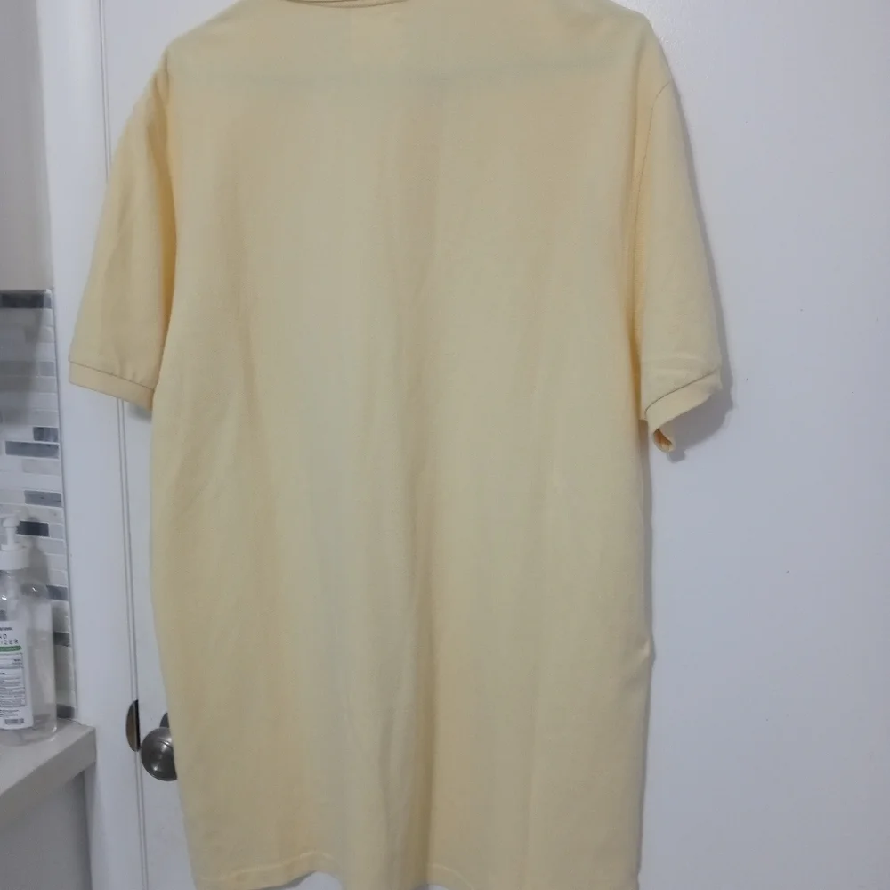 J. CREW MEN'S PASTEL Butter YELLOW 100% COTTON SHORT SLEEVE POLO XL
